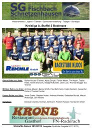 Bezirk Bodensee Kreisliga B Staffel 5 - SG Fischbach ...