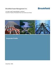 Brookfield Asset Management Inc. Corporate Profile