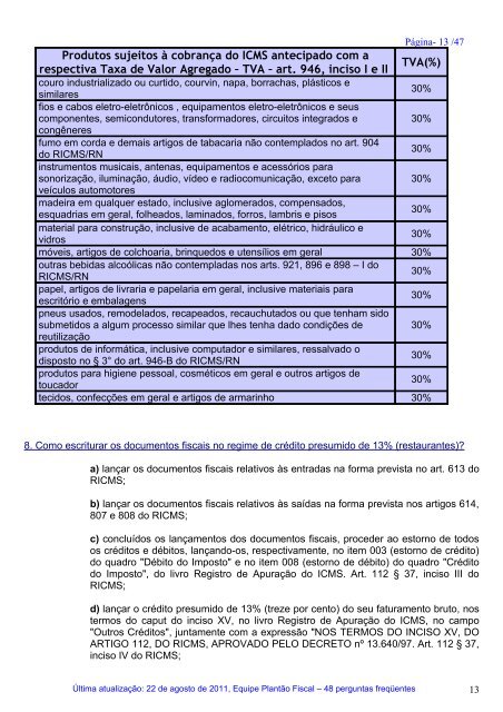 FAQ - Perguntas freqüentes do ICMS - Secretaria de Estado da ...