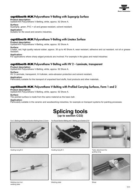 Optibelt Catalog - Industrial and Bearing Supplies