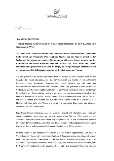 Download PDF (119.5 kb) - Swarovski Wien