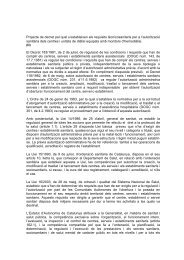 Projecte de decret pel qual s'estableixen els requisits ... - ctesc