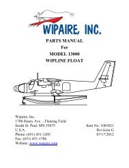 PARTS MANUAL For MODEL 13000 WIPLINE FLOAT - Wipaire Inc.