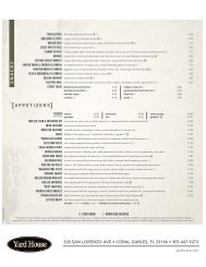 Food Menu - Yard House Restaurants