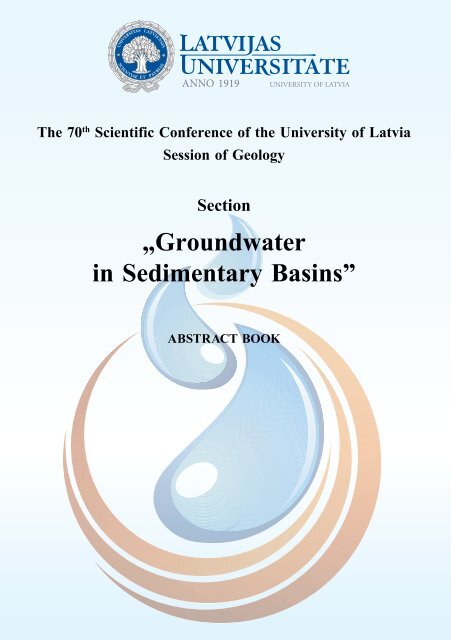 Section âGroundwater in Sedimentary Basinsâ - Latvijas UniversitÄte