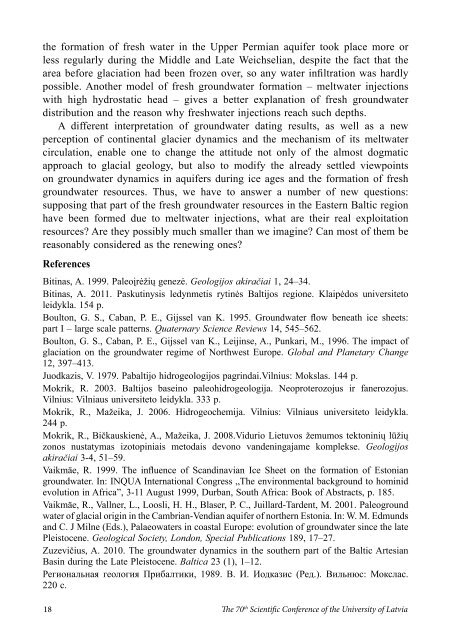 Section âGroundwater in Sedimentary Basinsâ - Latvijas UniversitÄte