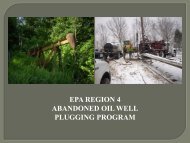EPA REGION 4 ABANDONED OIL WELL PLUGGING PROGRAM