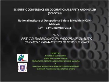 Paper 12 - Pre-commissioning on indoor air quality - NIOSH