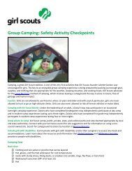 Group Camping: Safety Activity Checkpoints
