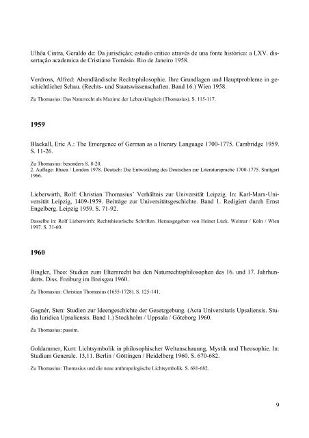 Bibliographie der Thomasius-Literatur 1945-2008 - IZEA - Martin ...