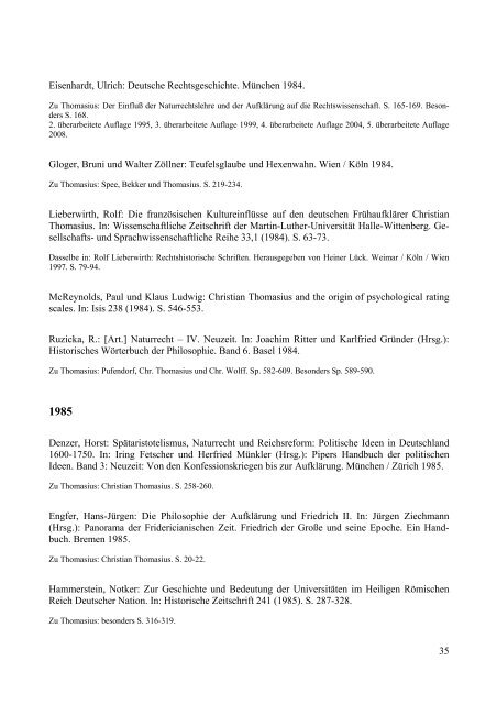 Bibliographie der Thomasius-Literatur 1945-2008 - IZEA - Martin ...