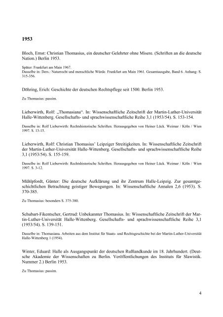 Bibliographie der Thomasius-Literatur 1945-2008 - IZEA - Martin ...