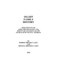 OLLIFF FAMILY HISTORY - Interactive Family Histories