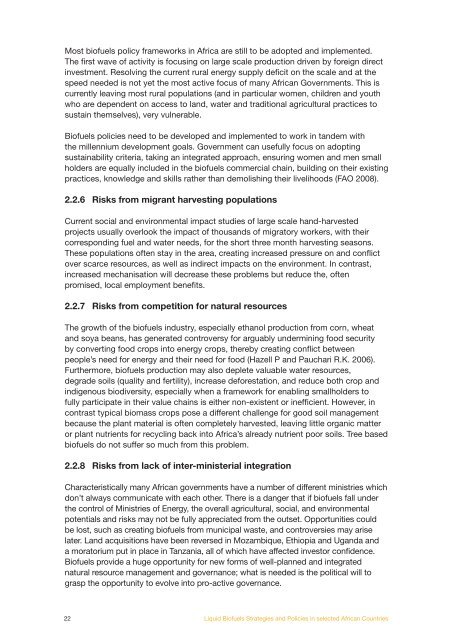 Liquid Biofuels Strategies and Policies in selected African ... - Pisces