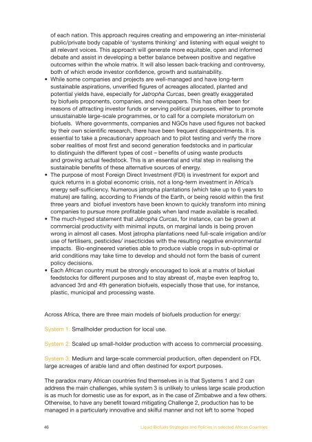 Liquid Biofuels Strategies and Policies in selected African ... - Pisces