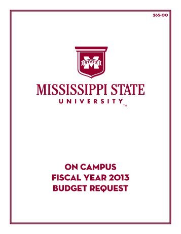 FY 2013 - Office of the Controller and Treasurer - Mississippi State ...