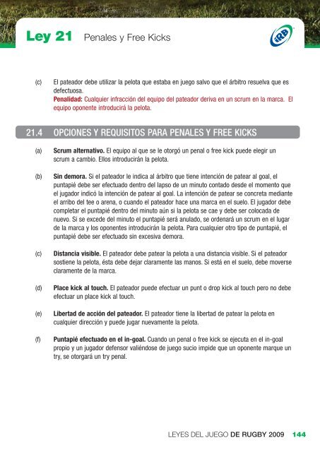 Leyes del Juego 2009 - URBA