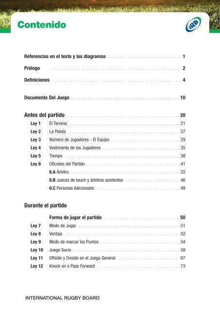 Leyes del Juego 2009 - URBA