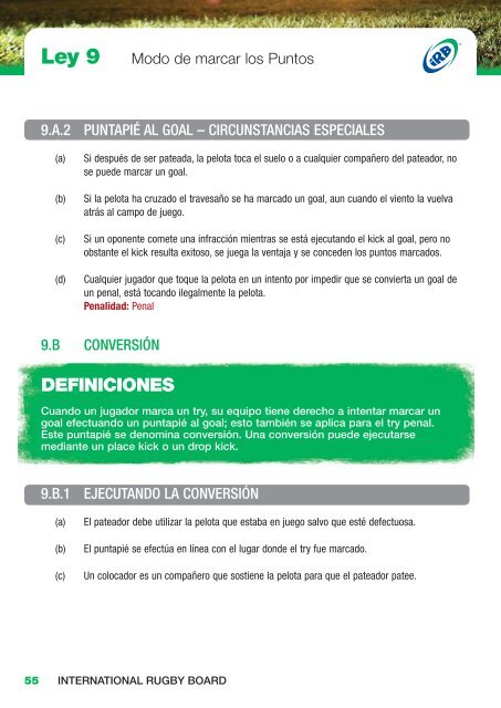 Leyes del Juego 2009 - URBA