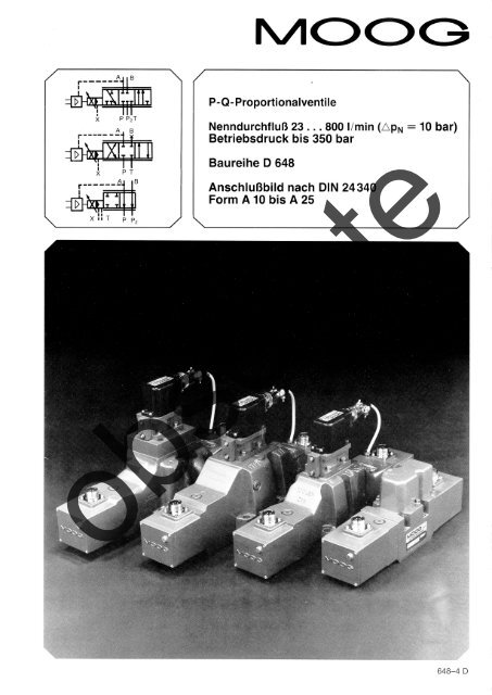 Baureihe D648pQ Proportionalventil - Moog