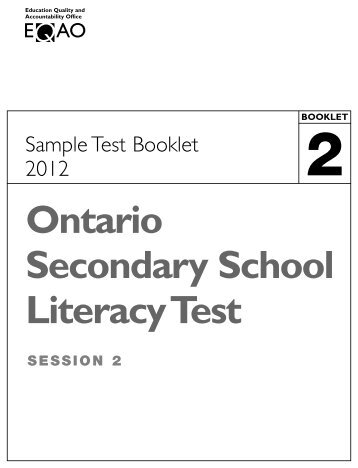 OSSLT Sample Test Booklet 2 2012.pdf - Thornlea