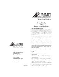 Check Clearing and Funds Availability Policy - The Summit Federal ...