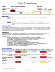 Project Progress Report Example - McCormick PCS Info