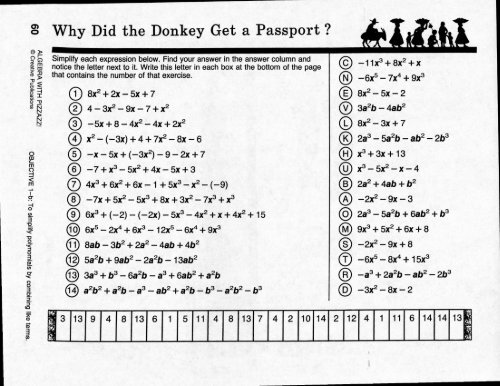 O O O O O O O O O O O O O O Why Did the Donkey Get a Passport ?