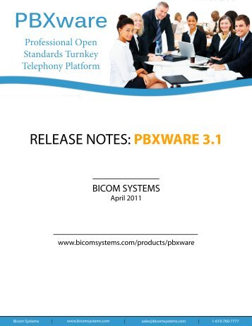 pbxware 3.1 - Bicom Systems