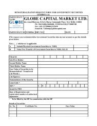 GLOBE CAPITAL MARKET LTD.