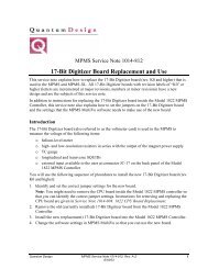 17-Bit Digitizer Board Replacement and Use - Quantum Design, Inc.