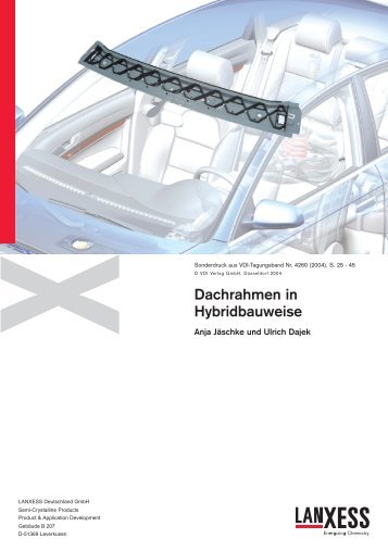 Dachrahmen in Hybridbauweise - LANXESS