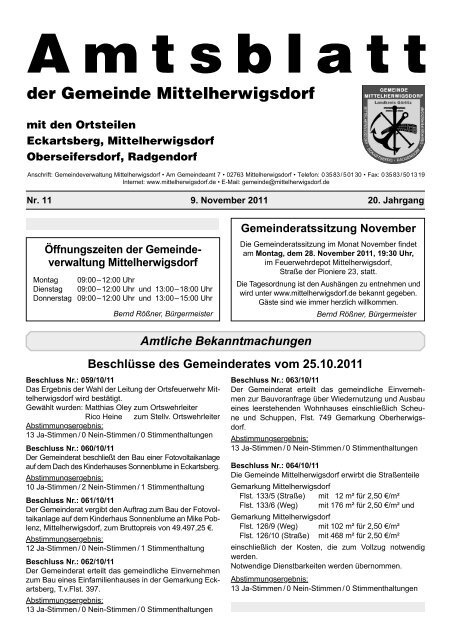 Amtsblatt - Mittelherwigsdorf