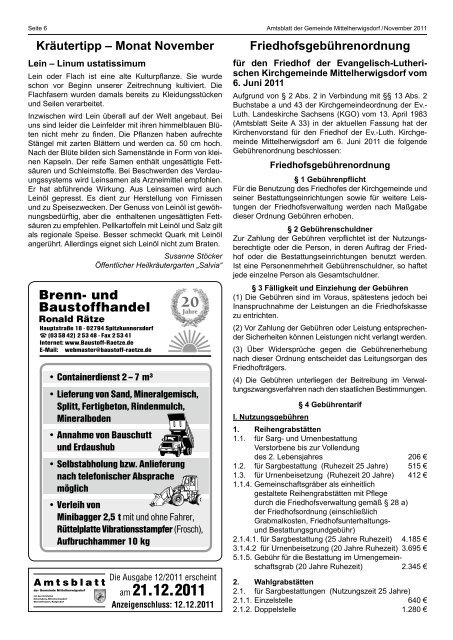 Amtsblatt - Mittelherwigsdorf