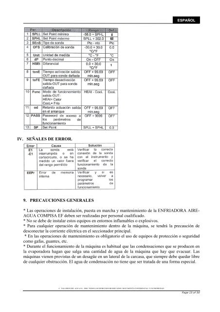 ENFRIADORA AIRE/AGUA EF COMPACTA - Ferromar