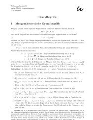 Grundbegriffe 1 Mengentheoretische Grundbegriffe