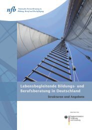 Lebensbegleitende Bildungs- und Berufsberatung in Deutschland