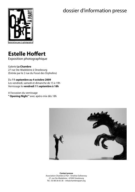 Estelle Hoffert - Réseau art contemporain Alsace