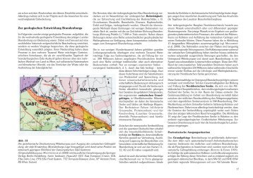 Zur geologischen Entwicklung Brandenburgs