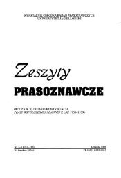 Zeszyty PRASOZNAWCZE