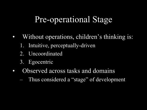 Jean Piaget's Theory of Cognitive Development - Psychology