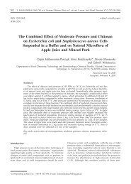 The Combined Effect of Moderate Pressure and Chitosan on ...