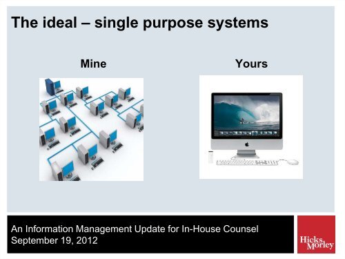 An Information Management Update for In-House ... - Hicks Morley