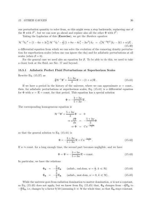 Cosmological Perturbation Theory, 26.4.2011 version