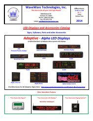 Adaptive - Alpha LED Displays - Waveware Technologies