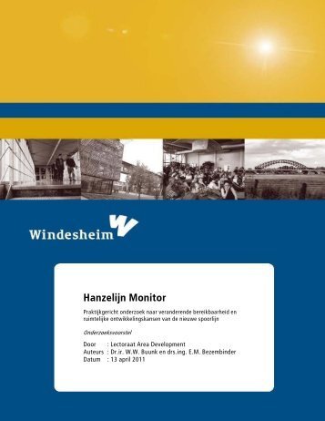 Hanzelijn Monitor - BIS - Gemeente Zwolle