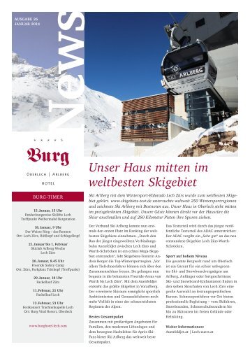 Unser Haus mitten im weltbestem Skigebiet - BURG Hotel Oberlech