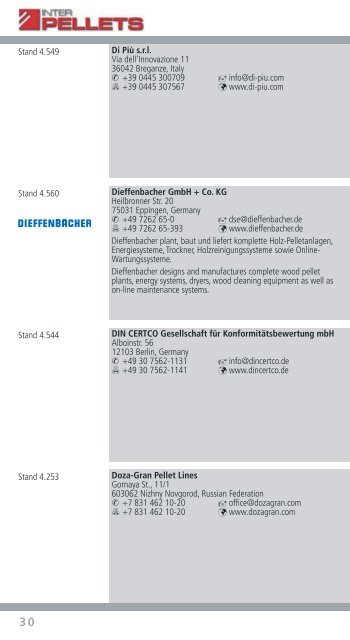 MESSEKATALOG EVENT DIRECTORY - Interpellets