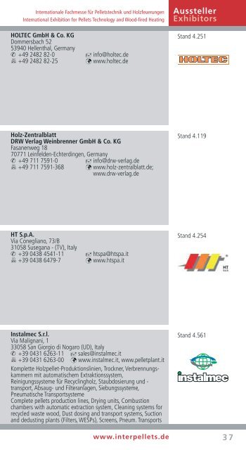 MESSEKATALOG EVENT DIRECTORY - Interpellets