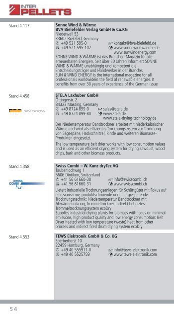 MESSEKATALOG EVENT DIRECTORY - Interpellets